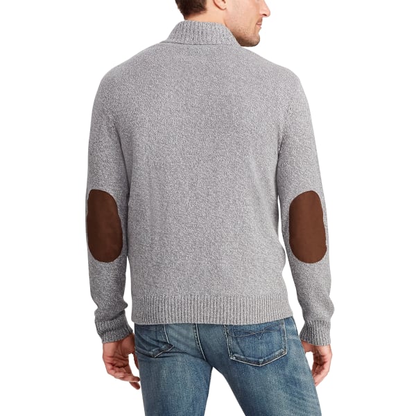 CHAPS Men's Mock Neck Pullover Sweater with Elbow Patches - Bob’s Stores