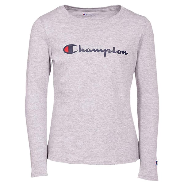 CHAMPION Big Girls' Heritage Logo Long-Sleeve Tee