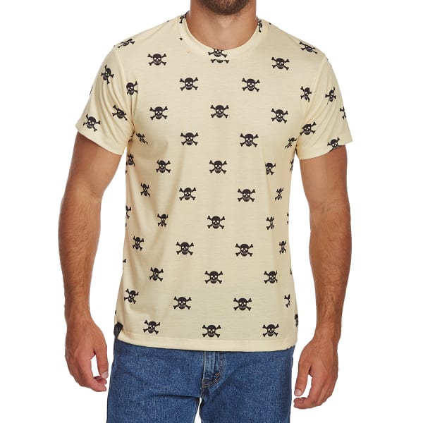 BROOKLYN STANDARD Guys' Mini Skull and Crossbones All-Over Print Short-Sleeve Graphic Tee