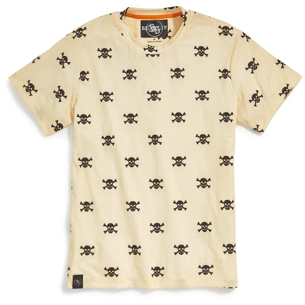 BROOKLYN STANDARD Guys' Mini Skull and Crossbones All-Over Print Short-Sleeve Graphic Tee