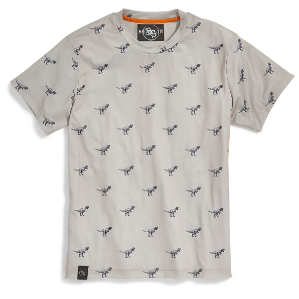 BROOKLYN STANDARD Guys' Dinosaur All-Over Print Short-Sleeve Graphic Tee