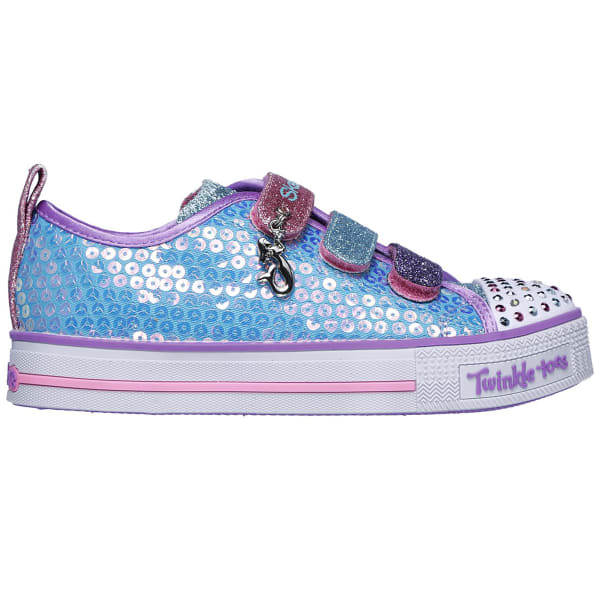 SKECHERS Little Girls' Twinkle Toes: Twinkle Lite - Mermaid Magic Sneakers