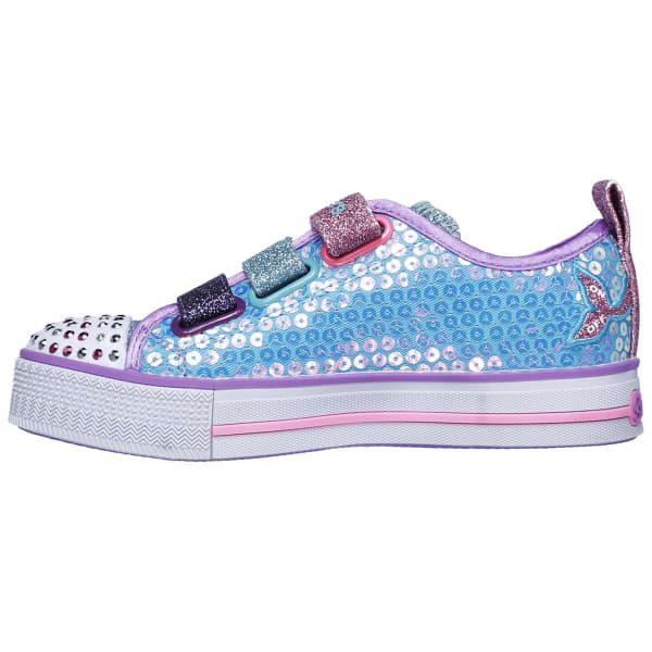 SKECHERS Little Girls' Twinkle Toes: Twinkle Lite - Mermaid Magic Sneakers