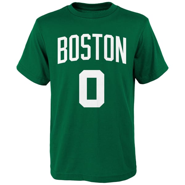 BOSTON CELTICS Big Boys' Jayson Tatum #0 Name and Number Short-Sleeve Tee