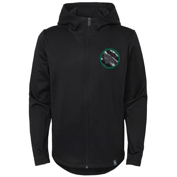 BOSTON CELTICS Big Boys' Ballistic Poly Streak Fleece Full-Zip Hoodie