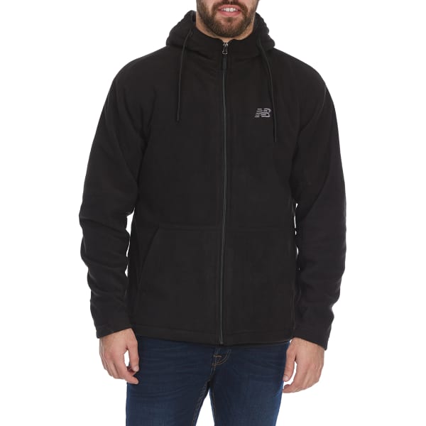 NEW BALANCE Men's Sherpa-Lined Polar Fleece Full-Zip Hoodie