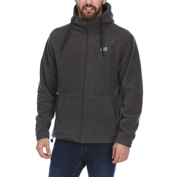 NEW BALANCE Men's Sherpa-Lined Polar Fleece Full-Zip Hoodie