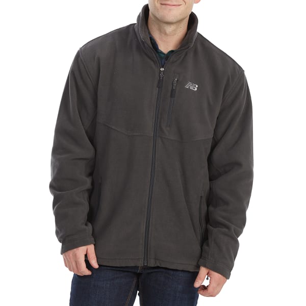 NEW BALANCE Men's Sherpa-Lined Self-Collar Polar Fleece Jacket