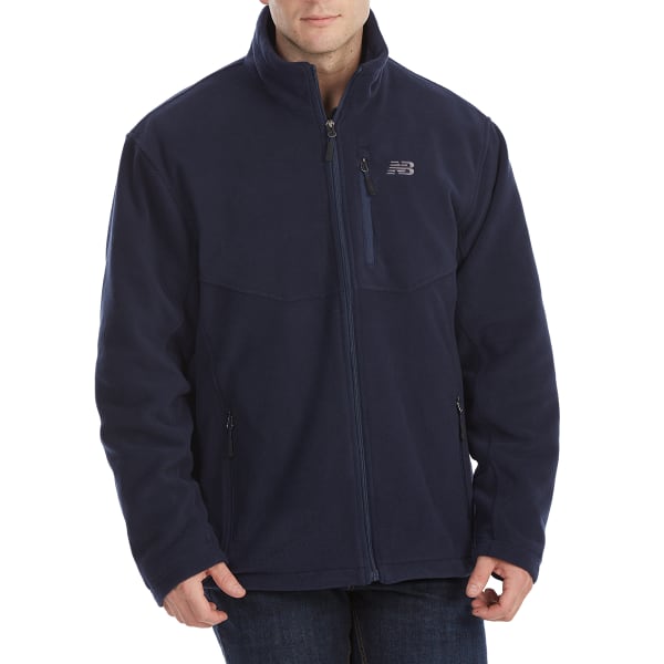 NEW BALANCE Men's Sherpa-Lined Self-Collar Polar Fleece Jacket