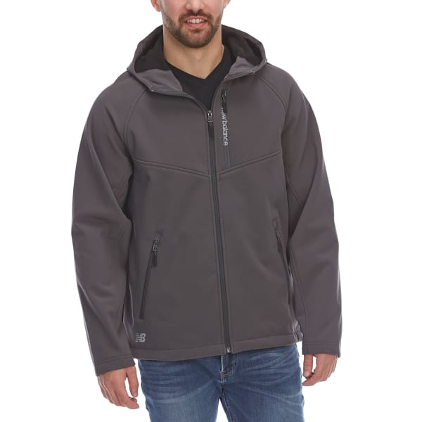 NEW BALANCE Men's Hooded Softshell Jacket with Reflective Trim