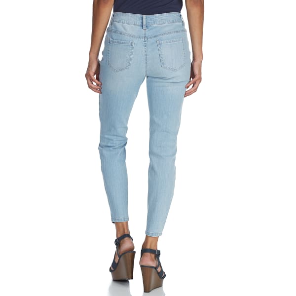 BLUE SPICE Juniors' Destructed High-Rise Skinny Ankle Jeans