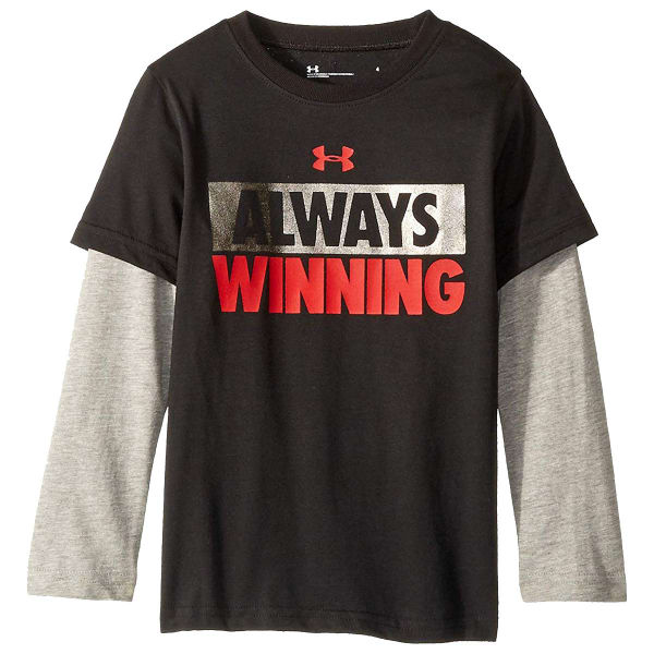 UNDER ARMOUR Little Boys' Always Winning Slider Long-Sleeve Tee