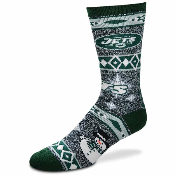 NEW YORK JETS Holiday Snowman Motif Socks