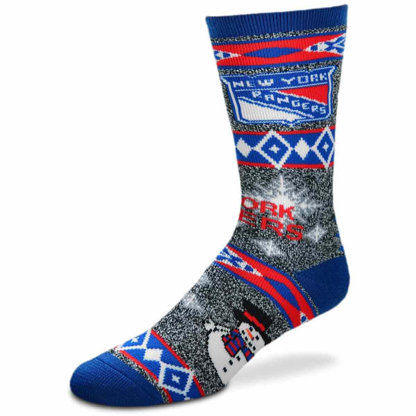 NEW YORK RANGERS Holiday Snowman Motif Socks