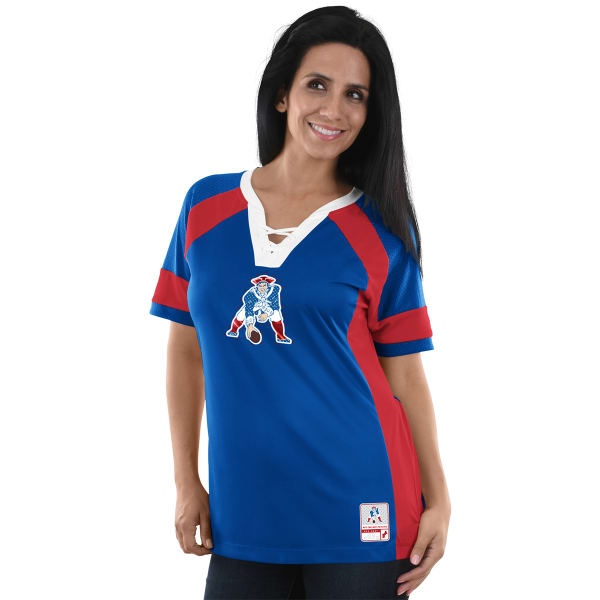 NEW ENGLAND PATRIOTS Women's Draft Me Pat Patriot Short-Sleeve Jersey Top