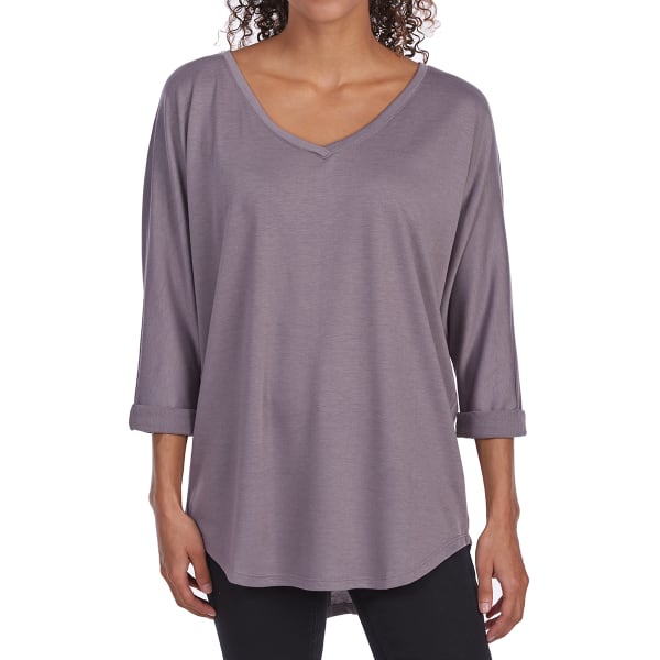 TRESICS FEMME Women's French Terry ¾-Length Dolman Sleeve Top