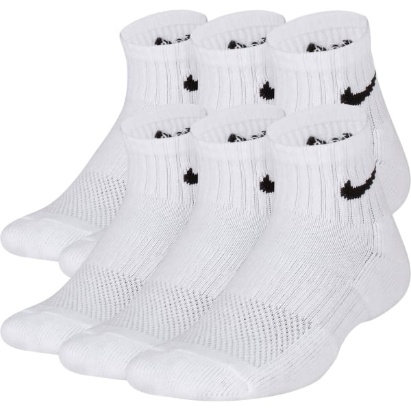 NIKE Boys' Performance Cushioned Quarter Training Socks, 6-Pack