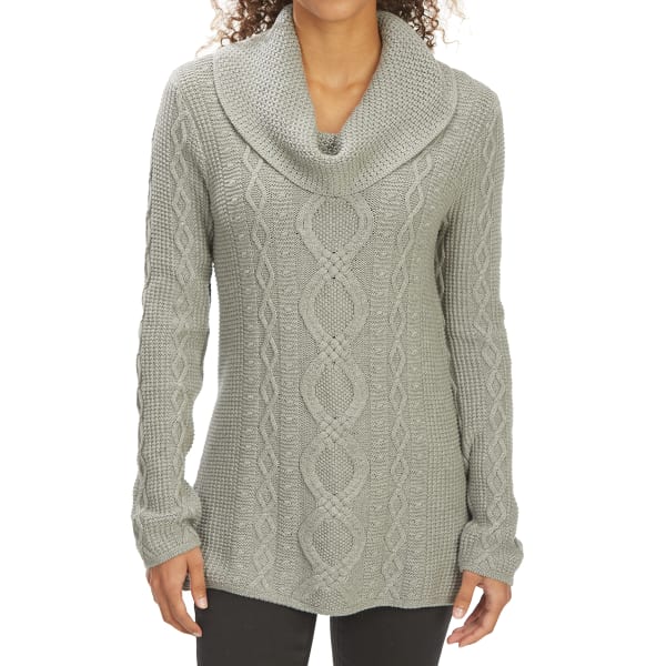 JEANNE PIERRE Women's Cowl Neck Fisherman Sweater