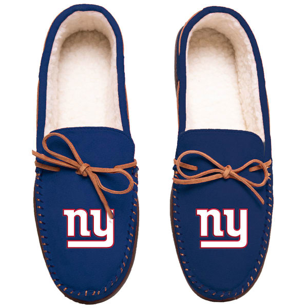 NEW YORK GIANTS Team Color Big Logo Moccasin Slippers