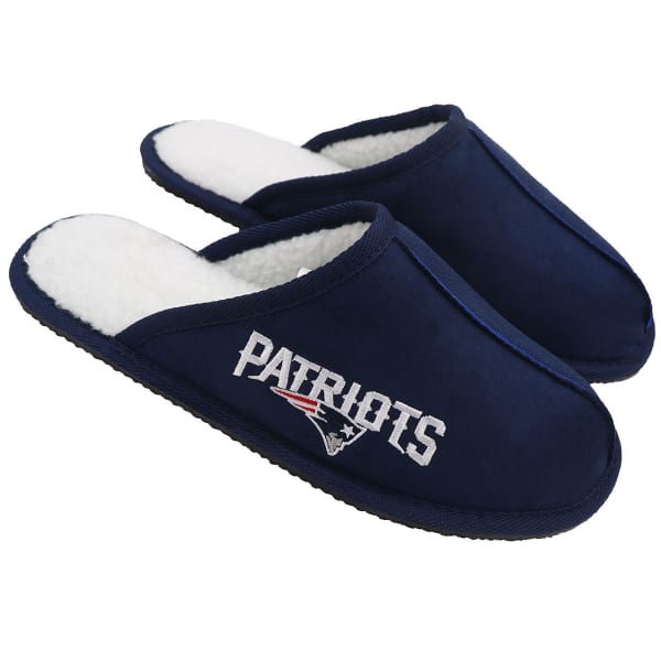 NEW ENGLAND PATRIOTS Women's Team Color Wordmark Open Back Moccasin Slippers