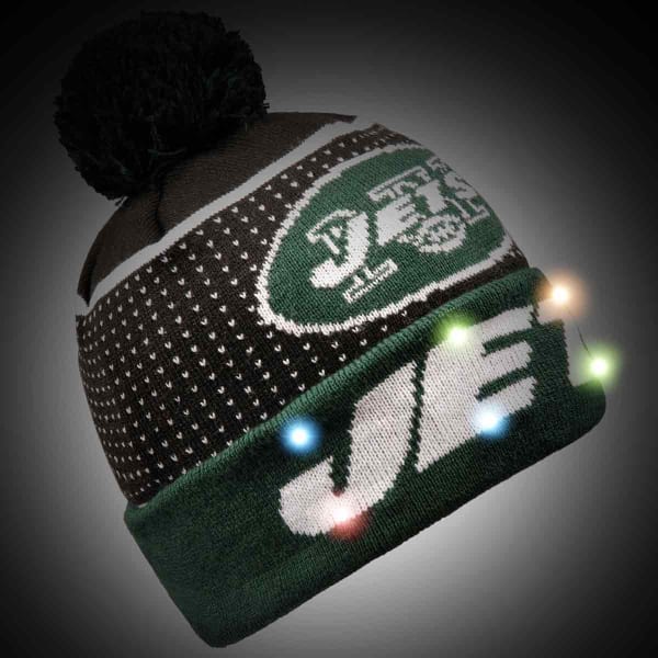 NEW YORK JETS 2018 Big Logo Knit Light-Up Beanie