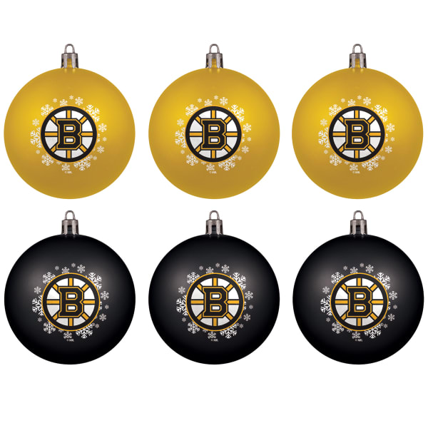 BOSTON BRUINS Home Away Shatterproof Ornaments, 6-Pack