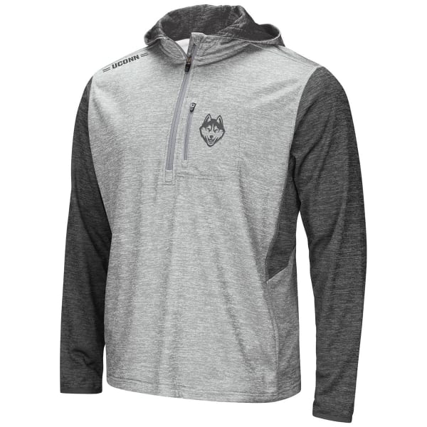 UCONN Men's Banked Half Zip Fleece Pullover Hoodie