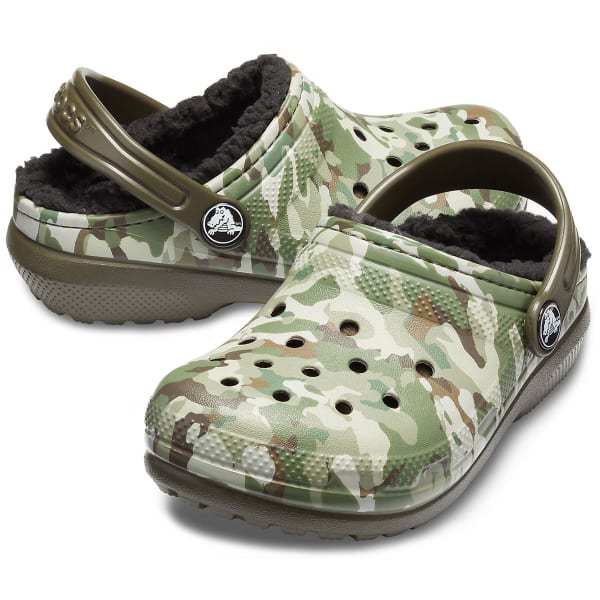 lined crocs camo