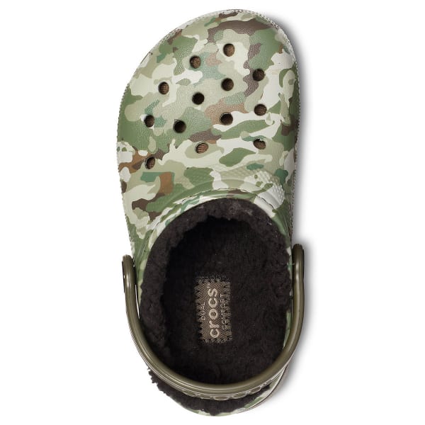 CROCS Boys' Classic Fuzz-Lined Graphic Clogs