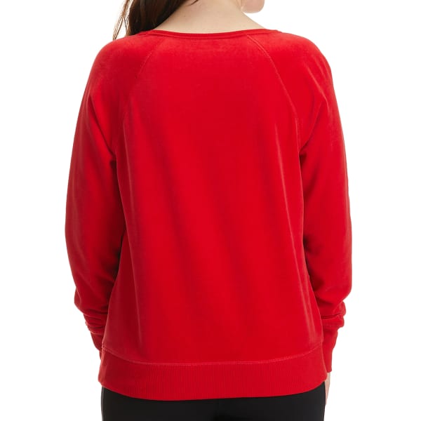 TOMMY HILFIGER SPORT Women's Velour Crew Neck Sweatshirt