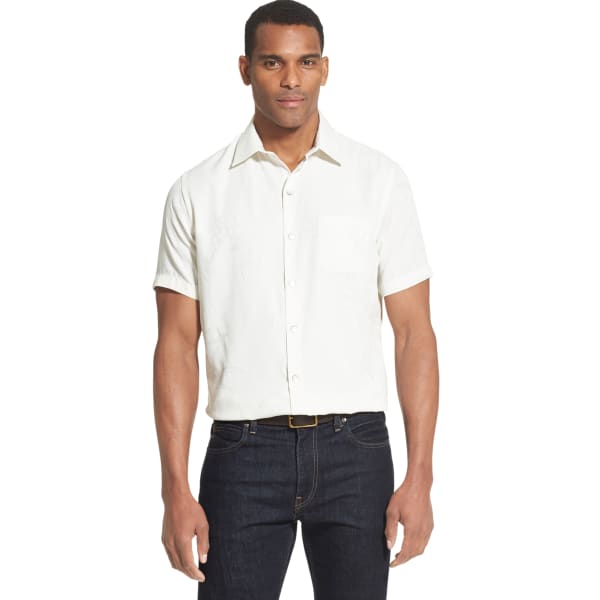 VAN HEUSEN Men's Jaquard Short-Sleeve Shirt