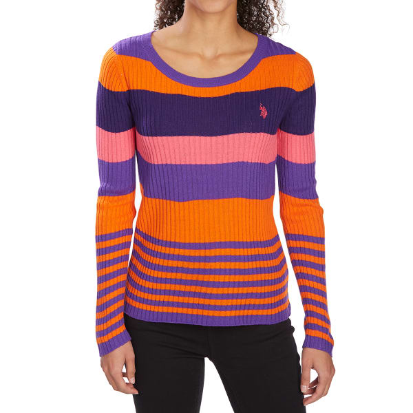 U.S. POLO ASSN. Women's Stripe Crew Long-Sleeve Sweater