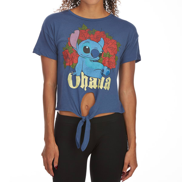 FREEZE Juniors' Ohana Tie-Front Short-Sleeve Tee