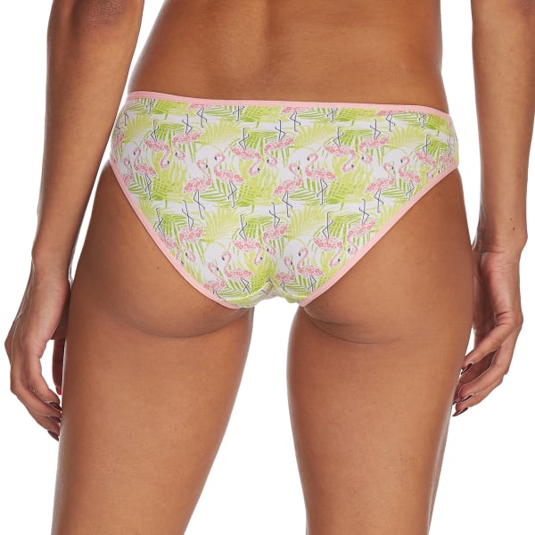 RENE ROFE Juniors' Cotton/Spandex Print Bikini Briefs