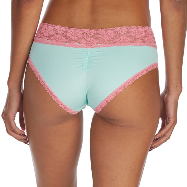 RENE ROFE Juniors' Bringing Back Ruching Print Hipster Briefs