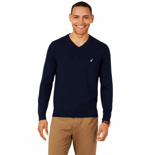 NAUTICA Men's Jersey Navtech V-Neck Sweater