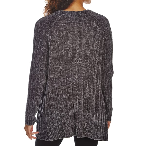 ABSOLUTELY FAMOUS Women's Chenille Rib Boyfriend Cardigan Sweater