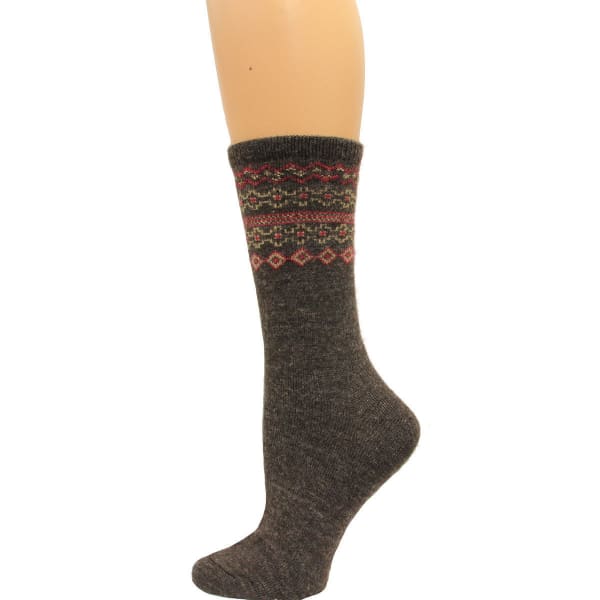 CAROLINA HOSIERY Women's Fair Isle Crew Socks