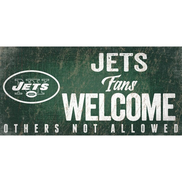 NEW YORK JETS 6 x 12 in. Welcome Sign