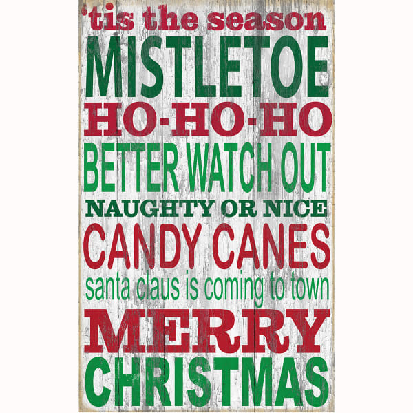 FAN CREATIONS 11 x 19 in. 'Tis The Season Holiday Sign