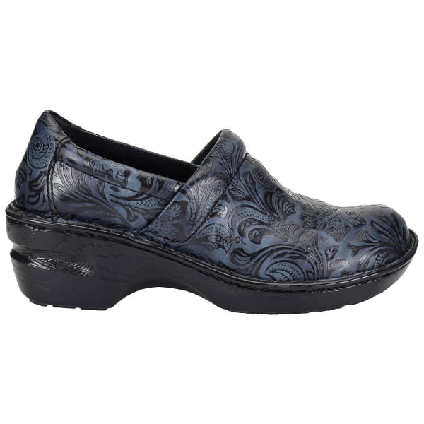 B.O.C. Women’s Peggy Tooled Leather Clogs, Wide