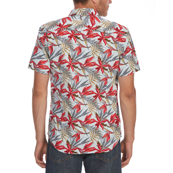 ARTISTRY IN MOTION Guys' Tropical Print Woven Short-Sleeve Shirt