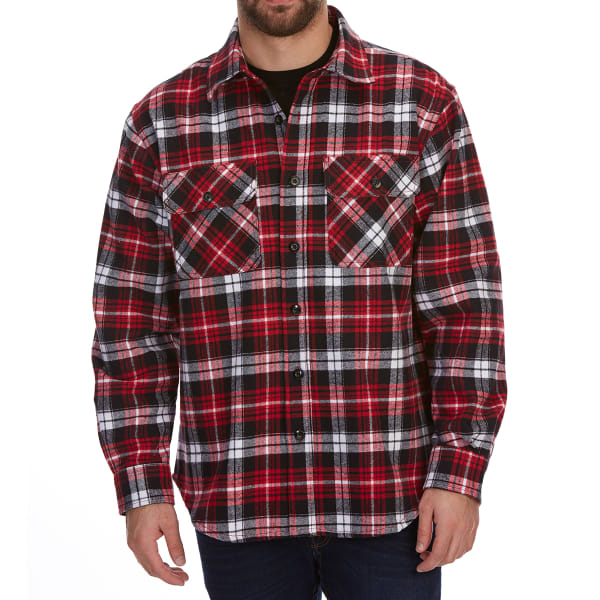 DUNLOP Men's Plaid Brawny Long-Sleeve Shirt