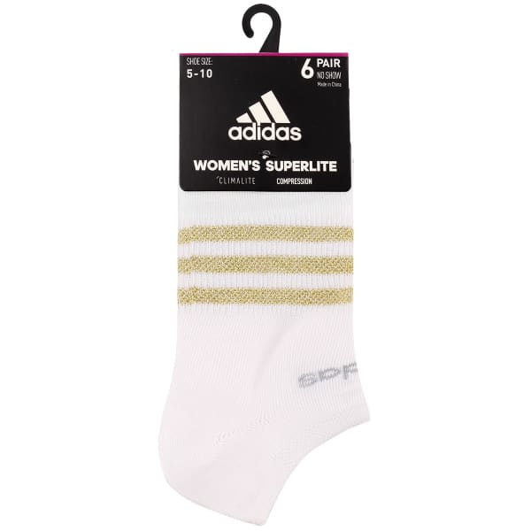 ADIDAS Women's Superlight No Show Socks, 6-Pack