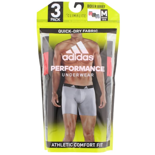 New Adidas Men's Performance Underwear Boxer Brief athletic comfort 3-Pack  XL