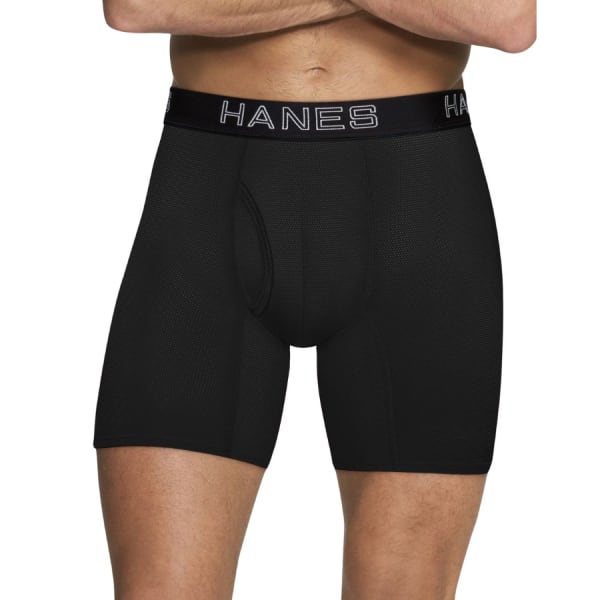 Hanes Mens 3-Pk. Solid Comfort Flex Fit Boxer Briefs