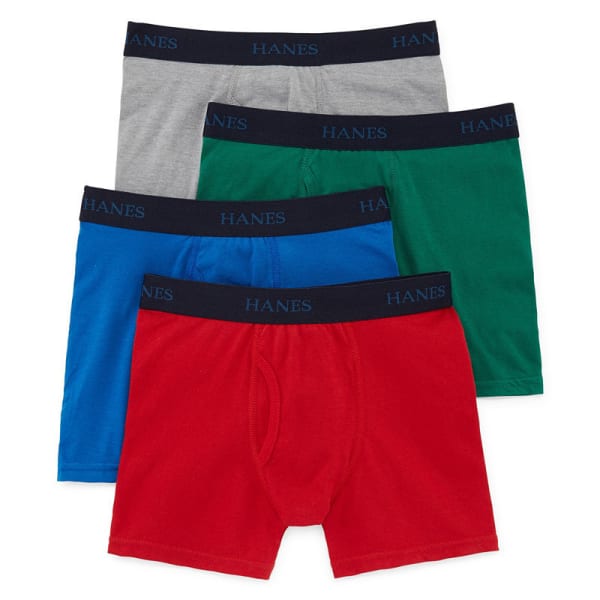 HANES Boys' Ultimate Lightweight Boxer Briefs, 4-Pack