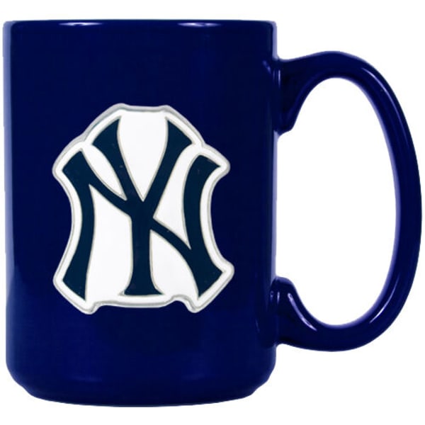 NEW YORK YANKEES 15 oz. 3D Metal Emblem Ceramic Mug