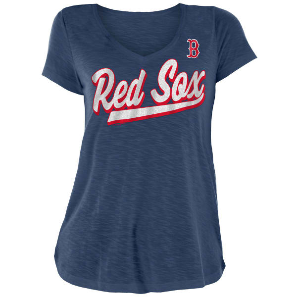 BOSTON RED SOX Women's V-Neck Short-Sleeve Tee