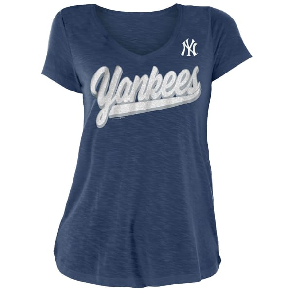 NEW YORK YANKEES Women's V-Neck Short-Sleeve Tee